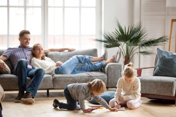 Family Enjoying Comfortable Phoenix Home