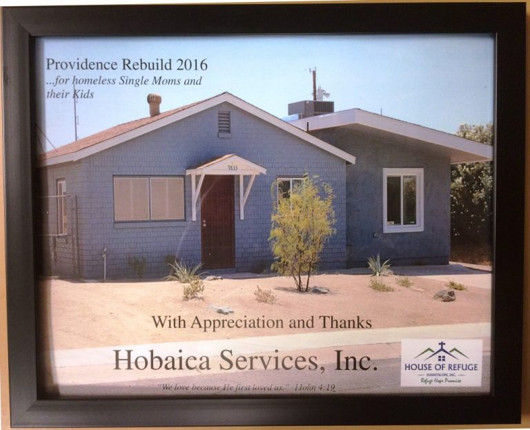 Hobaica Services Phoenix Az House Of Refuge Appreciation Plaque 1024x831 1